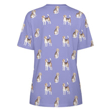 Load image into Gallery viewer, Light Purple, extra, del it!!} Watercolor Elegance Beagles Women&#39;s Cotton T-Shirt-Apparel-Apparel, Beagle, Dog Mom Gifts, Shirt, T Shirt-29