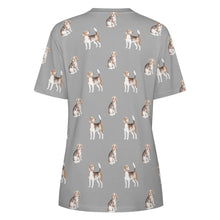 Load image into Gallery viewer, Light Purple, extra, del it!!} Watercolor Elegance Beagles Women&#39;s Cotton T-Shirt-Apparel-Apparel, Beagle, Dog Mom Gifts, Shirt, T Shirt-32