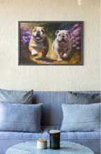 Load image into Gallery viewer, Lilac Garden English Bulldogs Wall Art Poster-Art-Dog Art, English Bulldog, Home Decor, Poster-5