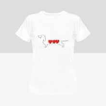 Load image into Gallery viewer, Line Art Dachshund Women&#39;s Cotton T-Shirts - 5 Colors-Apparel-Apparel, Dachshund, Shirt, T Shirt-6