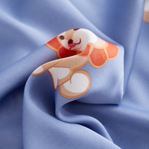 Close up image of shiba inu pyjamas