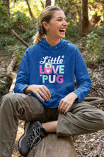 Load image into Gallery viewer, Little Love Pug Women&#39;s Cotton Fleece Hoodie Sweatshirt - 4 Colors-Apparel-Apparel, Hoodie, Pug, Sweatshirt-8