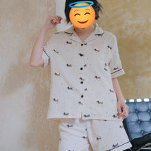 Load image into Gallery viewer, Little Polka Dotted Dachshunds Women's Cotton Summer Pajamas Set-Dachshund,Pajamas-3