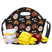 Load image into Gallery viewer, Live Love Woof Dachshunds Neoprene Lunch Bag-Accessories-Accessories,Bags,Dachshund,Lunch Bags-14