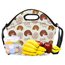 Load image into Gallery viewer, Live Love Woof Dachshunds Neoprene Lunch Bag-Accessories-Accessories,Bags,Dachshund,Lunch Bags-16