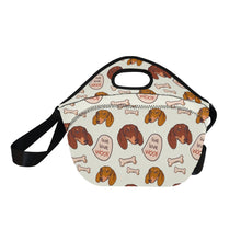 Load image into Gallery viewer, Live Love Woof Dachshunds Neoprene Lunch Bag-Accessories-Accessories,Bags,Dachshund,Lunch Bags-6