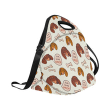 Load image into Gallery viewer, Live Love Woof Dachshunds Neoprene Lunch Bag-Accessories-Accessories,Bags,Dachshund,Lunch Bags-7