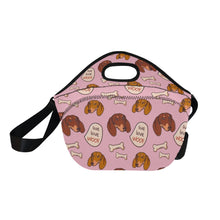 Load image into Gallery viewer, Live Love Woof Dachshunds Neoprene Lunch Bag-Accessories-Accessories,Bags,Dachshund,Lunch Bags-8