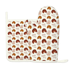Load image into Gallery viewer, Live Love Woof Dachshunds Oven Mitts and Pot Holder Set-Kitchen Decor-Accessories,Dachshund,Dog Mom Gifts-8