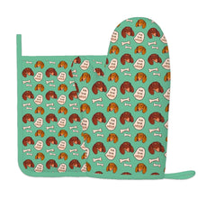 Load image into Gallery viewer, Live Love Woof Dachshunds Oven Mitts and Pot Holder Set-Kitchen Decor-Accessories,Dachshund,Dog Mom Gifts-9