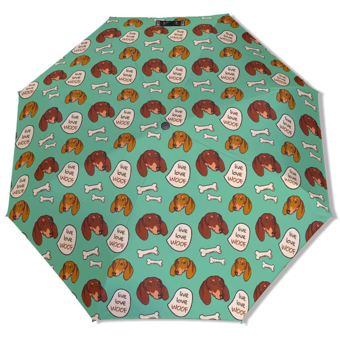 Live Love Woof Dachshunds Umbrella-Daily Accessories-6