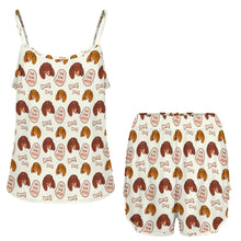 Load image into Gallery viewer, Live Love Woof Dachshunds Women's Cami and Shorts Pajama Set-20