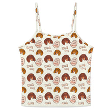 Load image into Gallery viewer, Live Love Woof Dachshunds Women's Cami and Shorts Pajama Set-XS-Ivory-17