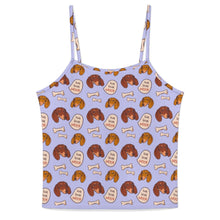 Load image into Gallery viewer, Live Love Woof Dachshunds Women's Cami and Shorts Pajama Set-XS-LightSteelBlue-11