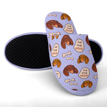 Load image into Gallery viewer, Live Love Woof Dachshunds Women&#39;s Cotton Mop Slippers-11