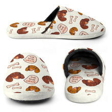 Load image into Gallery viewer, Live Love Woof Dachshunds Women&#39;s Cotton Mop Slippers-12