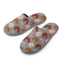 Load image into Gallery viewer, Live Love Woof Dachshunds Women&#39;s Cotton Mop Slippers-15
