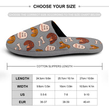 Load image into Gallery viewer, Live Love Woof Dachshunds Women&#39;s Cotton Mop Slippers-36-37_（5.5-6）-Gray2-16
