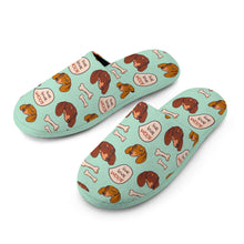 Load image into Gallery viewer, Live Love Woof Dachshunds Women&#39;s Cotton Mop Slippers-2