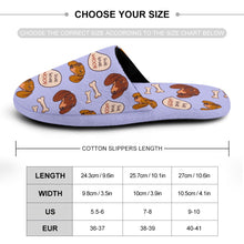 Load image into Gallery viewer, Live Love Woof Dachshunds Women&#39;s Cotton Mop Slippers-36-37_（5.5-6）-LightSteelBlue1-5