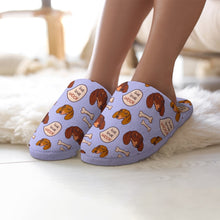 Load image into Gallery viewer, Live Love Woof Dachshunds Women&#39;s Cotton Mop Slippers-6