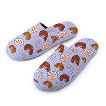 Load image into Gallery viewer, Live Love Woof Dachshunds Women&#39;s Cotton Mop Slippers-7