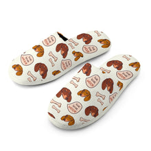 Load image into Gallery viewer, Live Love Woof Dachshunds Women&#39;s Cotton Mop Slippers-9