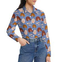 Load image into Gallery viewer, Live Love Woof Dachshunds Women&#39;s Shirt-Apparel-Apparel,Dachshund,Dog Mom Gifts,Shirt-32