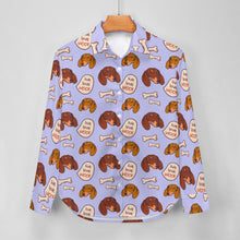 Load image into Gallery viewer, Live Love Woof Dachshunds Women&#39;s Shirt-Apparel-Apparel,Dachshund,Dog Mom Gifts,Shirt-23