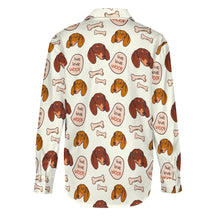 Load image into Gallery viewer, Live Love Woof Dachshunds Women&#39;s Shirt-Apparel-Apparel,Dachshund,Dog Mom Gifts,Shirt-13