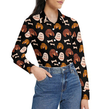 Load image into Gallery viewer, Live Love Woof Dachshunds Women&#39;s Shirt-Apparel-Apparel,Dachshund,Dog Mom Gifts,Shirt-29