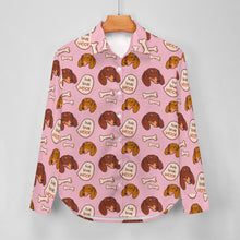 Load image into Gallery viewer, Live Love Woof Dachshunds Women&#39;s Shirt-Apparel-Apparel,Dachshund,Dog Mom Gifts,Shirt-14