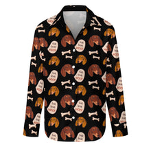 Load image into Gallery viewer, Live Love Woof Dachshunds Women&#39;s Shirt-Apparel-Apparel,Dachshund,Dog Mom Gifts,Shirt-Midnight Black-S-27