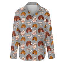 Load image into Gallery viewer, Live Love Woof Dachshunds Women&#39;s Shirt-Apparel-Apparel,Dachshund,Dog Mom Gifts,Shirt-Parisian Gray-S-9