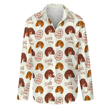 Load image into Gallery viewer, Live Love Woof Dachshunds Women&#39;s Shirt-Apparel-Apparel,Dachshund,Dog Mom Gifts,Shirt-Ivory Cream-S-12