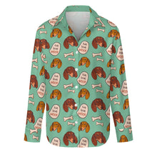 Load image into Gallery viewer, Live Love Woof Dachshunds Women&#39;s Shirt-Apparel-Apparel,Dachshund,Dog Mom Gifts,Shirt-Mint Green-S-21