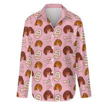 Load image into Gallery viewer, Live Love Woof Dachshunds Women&#39;s Shirt-Apparel-Apparel,Dachshund,Dog Mom Gifts,Shirt-Light Pink-S-15
