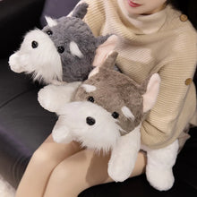 Load image into Gallery viewer, Liver and White Schnauzer Stuffed Animal Plush Toy-7