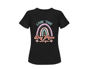 Livin' That Dog Mom Life Women's T-Shirt-Accessories-Apparel, Dogs, Shirt, T Shirt-4