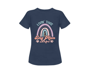 Livin' That Dog Mom Life Women's T-Shirt-Accessories-Apparel, Dogs, Shirt, T Shirt-6