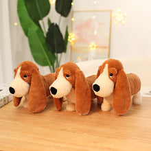 Load image into Gallery viewer, Long Eared Red and White Basset Hound Stuffed Animal Plush Toy-2