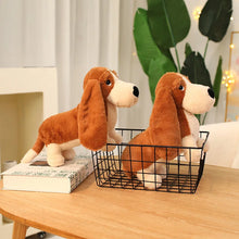 Load image into Gallery viewer, Long Eared Red and White Basset Hound Stuffed Animal Plush Toy-9