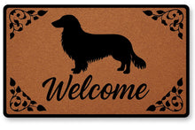Load image into Gallery viewer, Warm Long Hair Dachshund Welcome Door Mat-Home Decor-Dachshund,Doormat,Home Decor-1