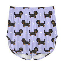 Load image into Gallery viewer, Long Haired Black Tan Dachshund Women's Cami and Shorts Pajama Set-20