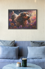Load image into Gallery viewer, Long Haired Red Dachshund Dream Wall Art Poster-Art-Dachshund, Dog Art, Home Decor, Poster-7