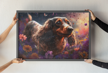 Load image into Gallery viewer, Long Haired Red Dachshund Dream Wall Art Poster-Art-Dachshund, Dog Art, Home Decor, Poster-3