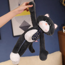 Load image into Gallery viewer, Long-Legged Necktie Black and White Cat Plush Toy-10