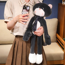 Load image into Gallery viewer, Long-Legged Necktie Black and White Cat Plush Toy-6