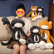 Load image into Gallery viewer, Long-Legged Necktie Black and White Cat Plush Toy-Stuffed Animals-Black and White Cat,Cats,Stuffed Animal-6