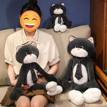 Load image into Gallery viewer, Long-Legged Necktie Black and White Cat Plush Toy-Stuffed Animals-Black and White Cat,Cats,Stuffed Animal-3